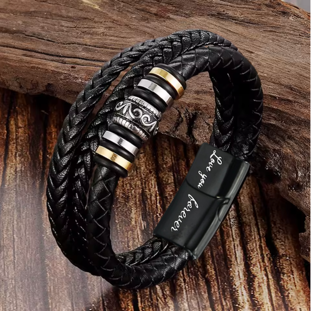To My Son, "Love you Forever" Stacked Bracelet Gift Set
