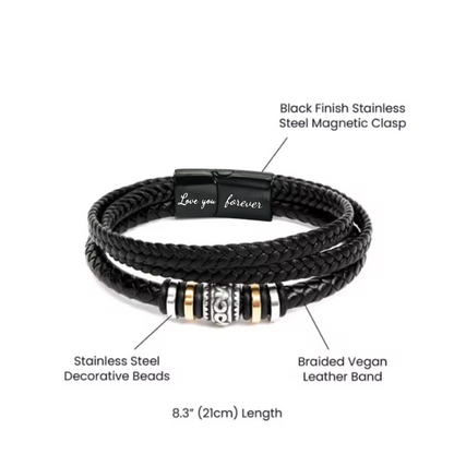 To My Son, "Love you Forever" Stacked Bracelet Gift Set