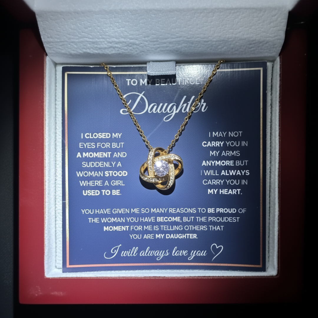 To My Daughter "I Will Always Love You" Necklace Gift Set
